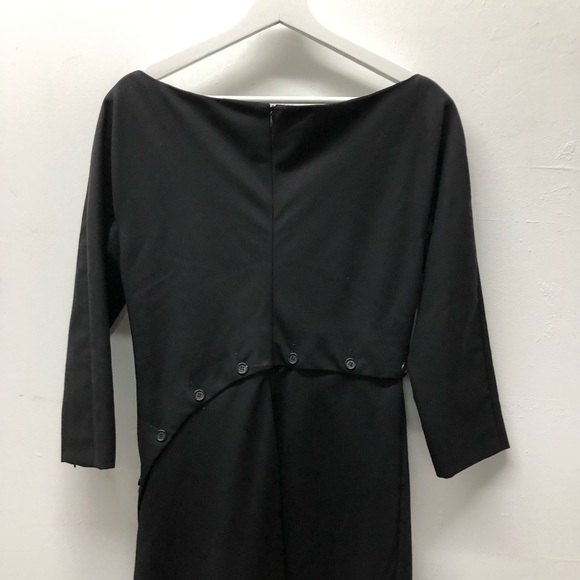 Alexander McQueen 2007 Wool Button Accent Knee Length Dress Size 12 - Picture 9 of 16